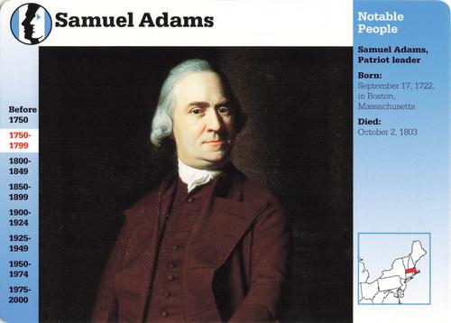 1994-01 Grolier Story of America Cards #38.3 Samuel Adams Front