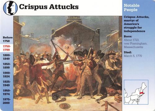 1994-01 Grolier Story of America Cards #40.1 Crispus Attucks Front