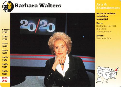 1994-01 Grolier Story of America Cards #40.19 Barbara Walters Front