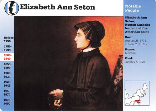 1994-01 Grolier Story of America Cards #42.2 Elizabeth Ann Seton Front