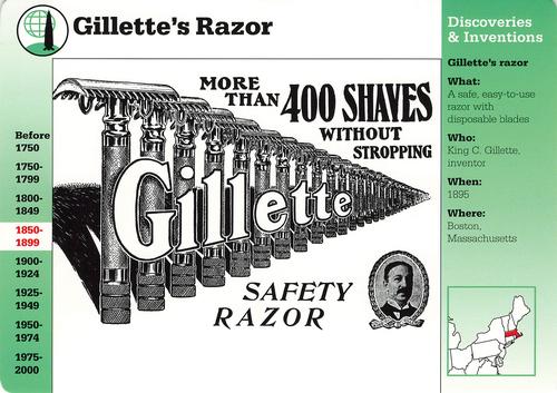 1994-01 Grolier Story of America #42.17 Gillette's Razor Front