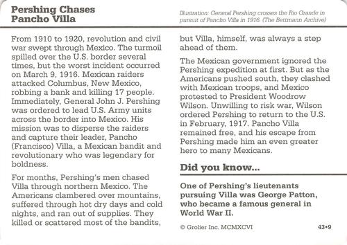 1994-01 Grolier Story of America #43.9 Pershing Chases Pancho Villa Back