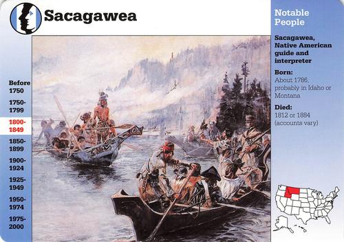 1994-01 Grolier Story of America Cards #44.2 Sacagawea Front