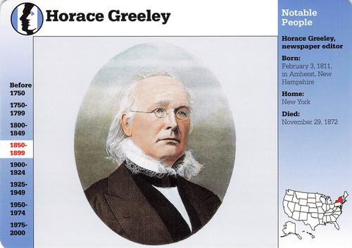 1994-01 Grolier Story of America #44.3 Horace Greeley Front