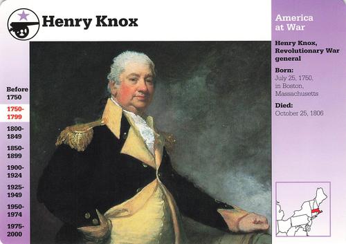 1994-01 Grolier Story of America Cards #44.14 Henry Knox Front