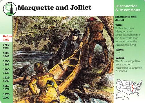 1994-01 Grolier Story of America Cards #45.16 Marquette and Joliet Front