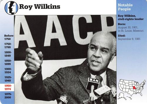 1994-01 Grolier Story of America Cards #46.2 Roy Wilkins Front