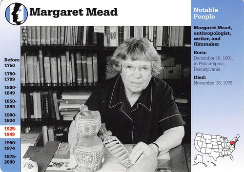 1994-01 Grolier Story of America Cards #49.1 Margaret Mead Front