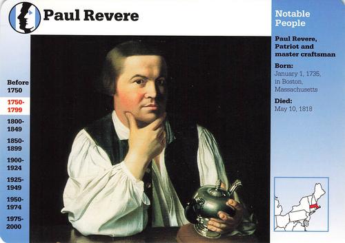 1994-01 Grolier Story of America #50.3 Paul Revere Front