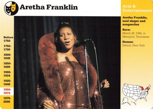 1994-01 Grolier Story of America #50.18 Aretha Franklin Front