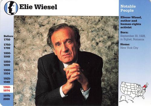 1994-01 Grolier Story of America Cards #51.2 Elie Wiesel Front