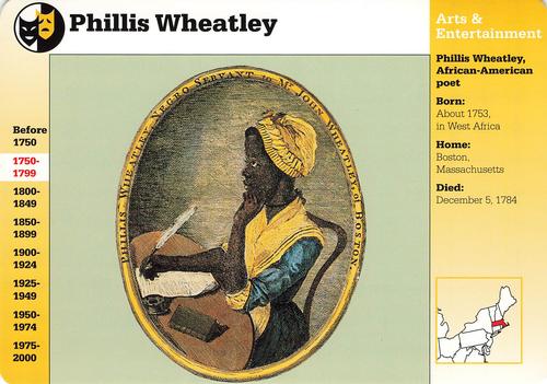 1994-01 Grolier Story of America Cards #52.17 Phillis Wheatley Front