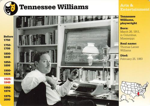 1994-01 Grolier Story of America #53.16 Tennessee Williams Front
