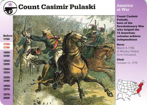 1994-01 Grolier Story of America Cards #54.11 Count Casimir Pulaski Front
