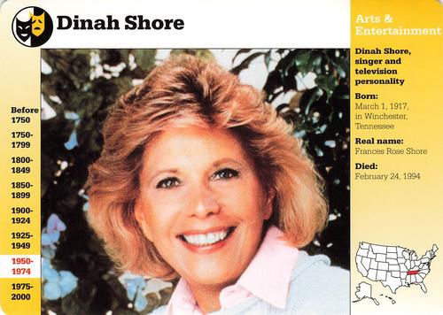 1994-01 Grolier Story of America #59.9 Dinah Shore Front