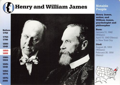 1994-01 Grolier Story of America Cards #60.4 Henry and William James Front