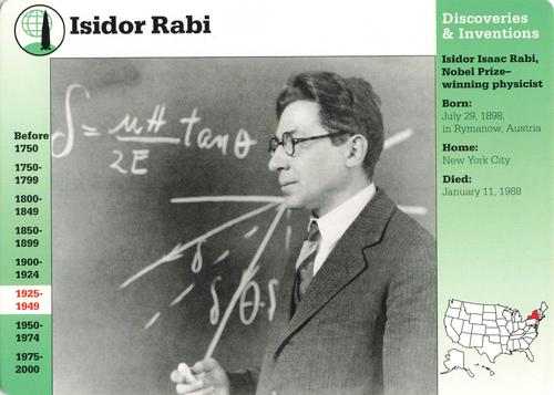 1994-01 Grolier Story of America #65.14 Isidor Rabi Front
