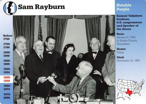 1994-01 Grolier Story of America #66.2 Sam Rayburn Front