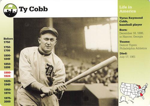 1994-01 Grolier Story of America #67.8 Ty Cobb Front
