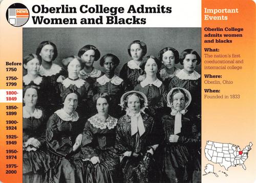 1994-01 Grolier Story of America #68.7 Oberlin College Admits Women and Blacks Front
