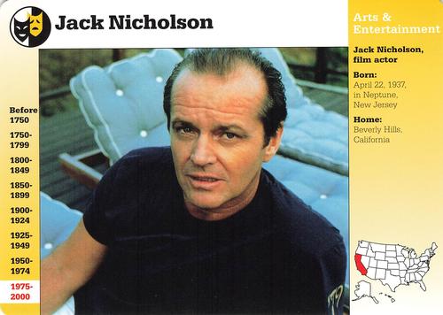1994-01 Grolier Story of America Cards #68.18a Jack Nicholson Front