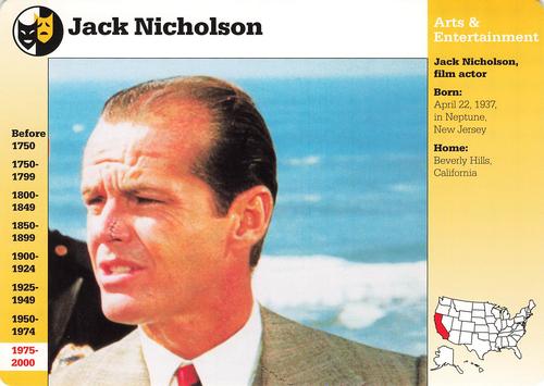 1994-01 Grolier Story of America #68.18b Jack Nicholson Front