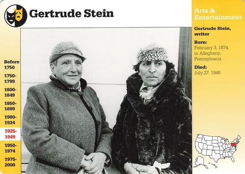 1994-01 Grolier Story of America Cards #69.17 Gertrude Stein Front