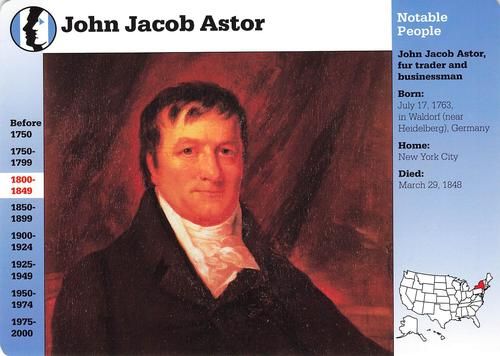 1994-01 Grolier Story of America #70.1 John Jacob Astor Front