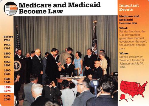 1994-01 Grolier Story of America #70.8 Medicare and Medicaid Become Law Front