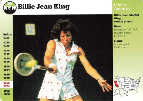 1994-01 Grolier Story of America #70.10 Billie Jean King Front