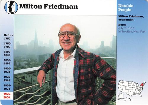 1994-01 Grolier Story of America #71.4 Milton Friedman Front