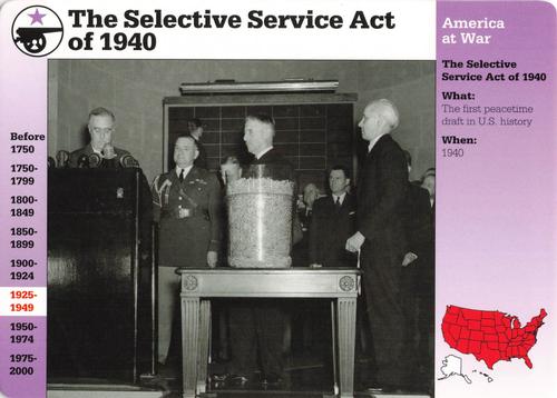 1994-01 Grolier Story of America #71.8 The Selective Service Act of 1940 Front