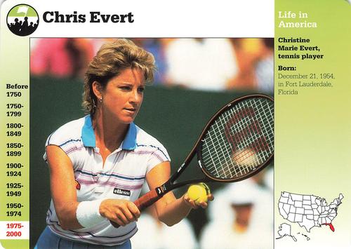 1994-01 Grolier Story of America #74.8 Chris Evert Front