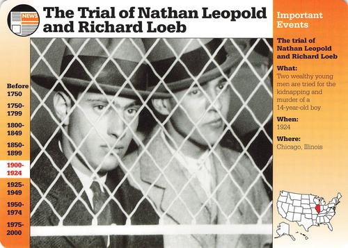 1994-01 Grolier Story of America Cards #75.13 The Trial of Nathan Leopold and Richard Loeb Front