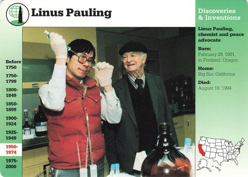 1994-01 Grolier Story of America Cards #77.15 Linus Pauling Front