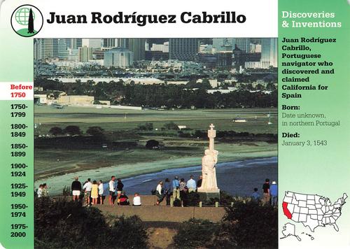 1994-01 Grolier Story of America Cards #77.16 Juan Rodríguez Cabrillo Front