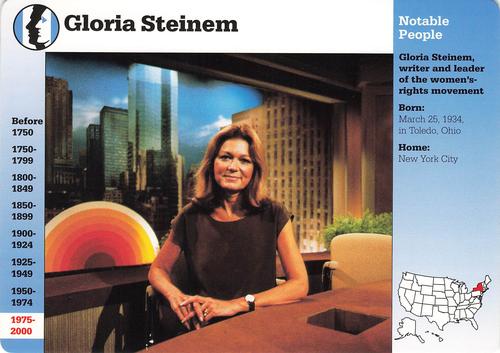 1994-01 Grolier Story of America Cards #77.19 Gloria Steinem Front