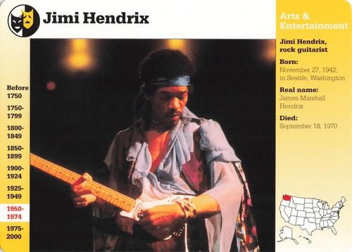 1994-01 Grolier Story of America #78.18 Jimi Hendrix Front