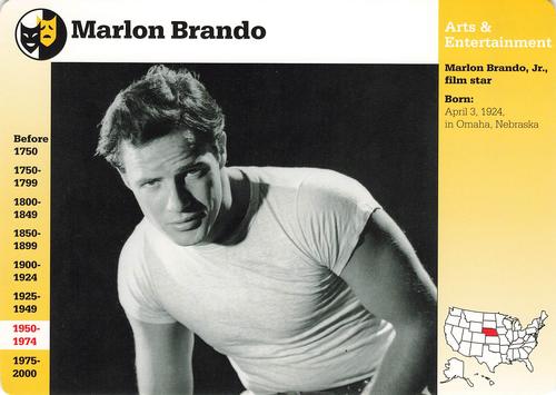 1994-01 Grolier Story of America #79.16 Marlon Brando Front