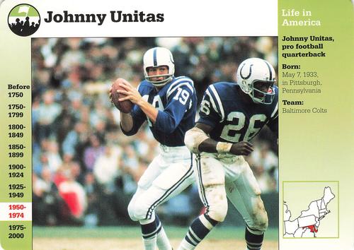 1994-01 Grolier Story of America #80.9 Johnny Unitas Front