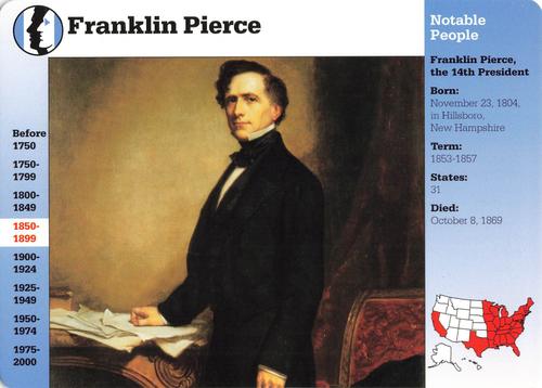 1994-01 Grolier Story of America Cards #82.1 Franklin Pierce Front