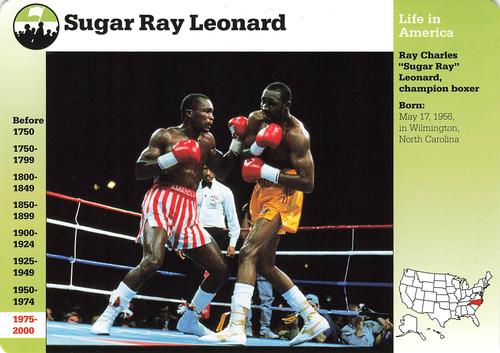1994-01 Grolier Story of America Cards #82.9 Sugar Ray Leonard Front
