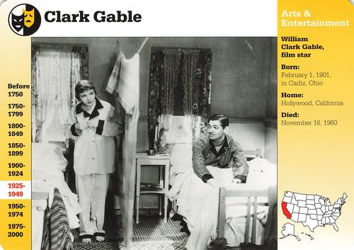1994-01 Grolier Story of America #82.14 Clark Gable Front