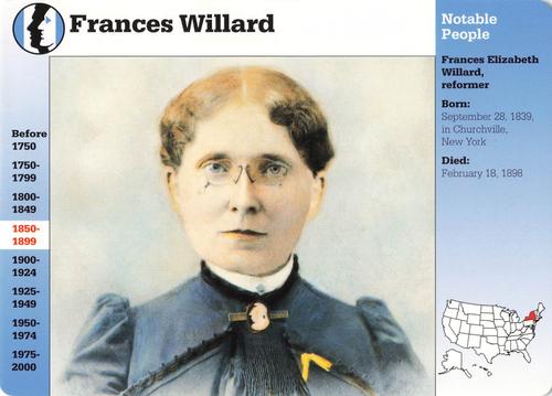 1994-01 Grolier Story of America Cards #83.3 Frances Willard Front