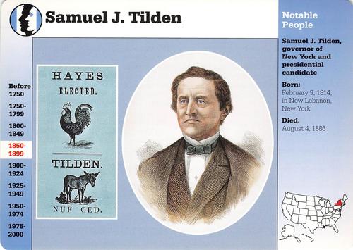 1994-01 Grolier Story of America Cards #85.3 Samuel J. Tilden Front