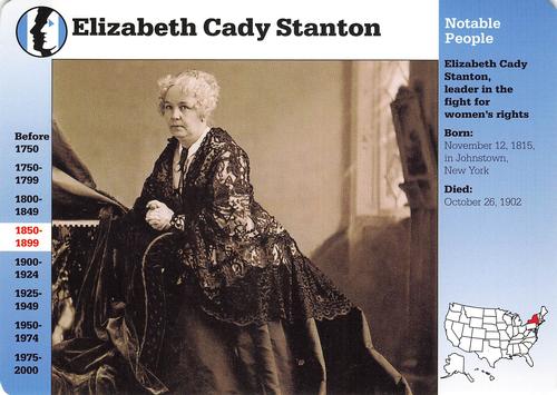 1994-01 Grolier Story of America Cards #87.1 Elizabeth Cady Stanton Front