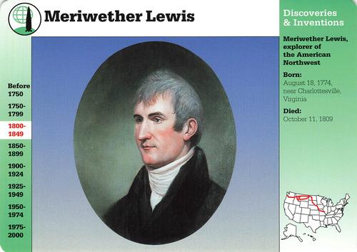 1994-01 Grolier Story of America Cards #87.6 Meriwether Lewis Front