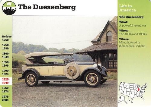1994-01 Grolier Story of America Cards #88.7 The Duesenberg Front