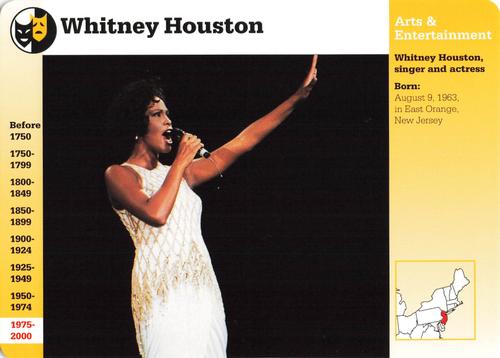 1994-01 Grolier Story of America Cards #88.13 Whitney Houston Front