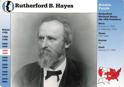 1994-01 Grolier Story of America Cards #89.1 Rutherford B. Hayes Front